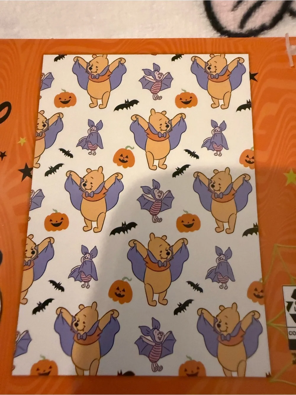 Disney Winnie the Pooh Kids Halloween Blanket - White & Purple